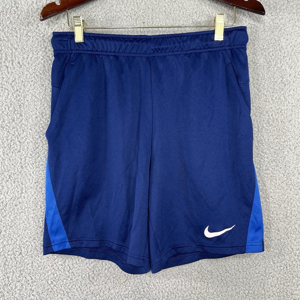 Nike Basketball Dri Fit Shorts Mens Medium Blue Pockets Drawstring
